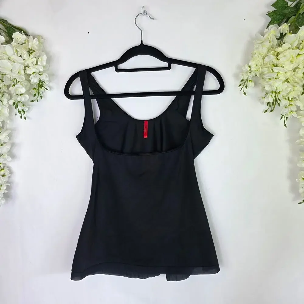 SPANX Slimplicity Open Bust Camisole Tank Size 1X Black Slimming Shapewear